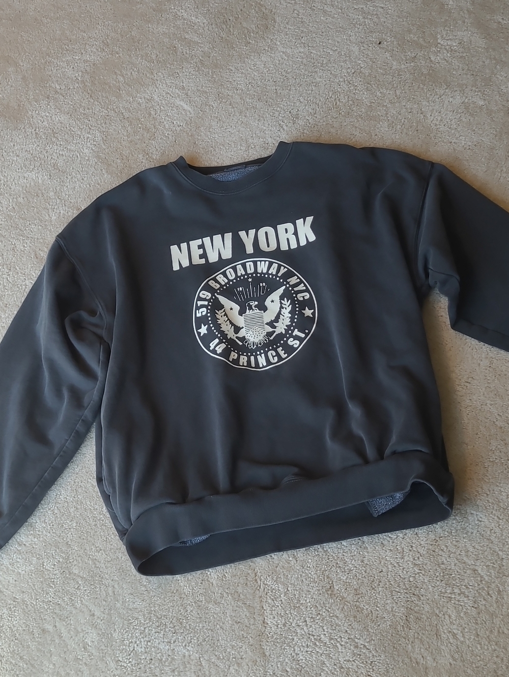 John Galt New York Graphic Crewneck Sweatshirt